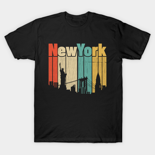 OM3 New York T-Shirt Damen - Empire State Building Skyline USA Design